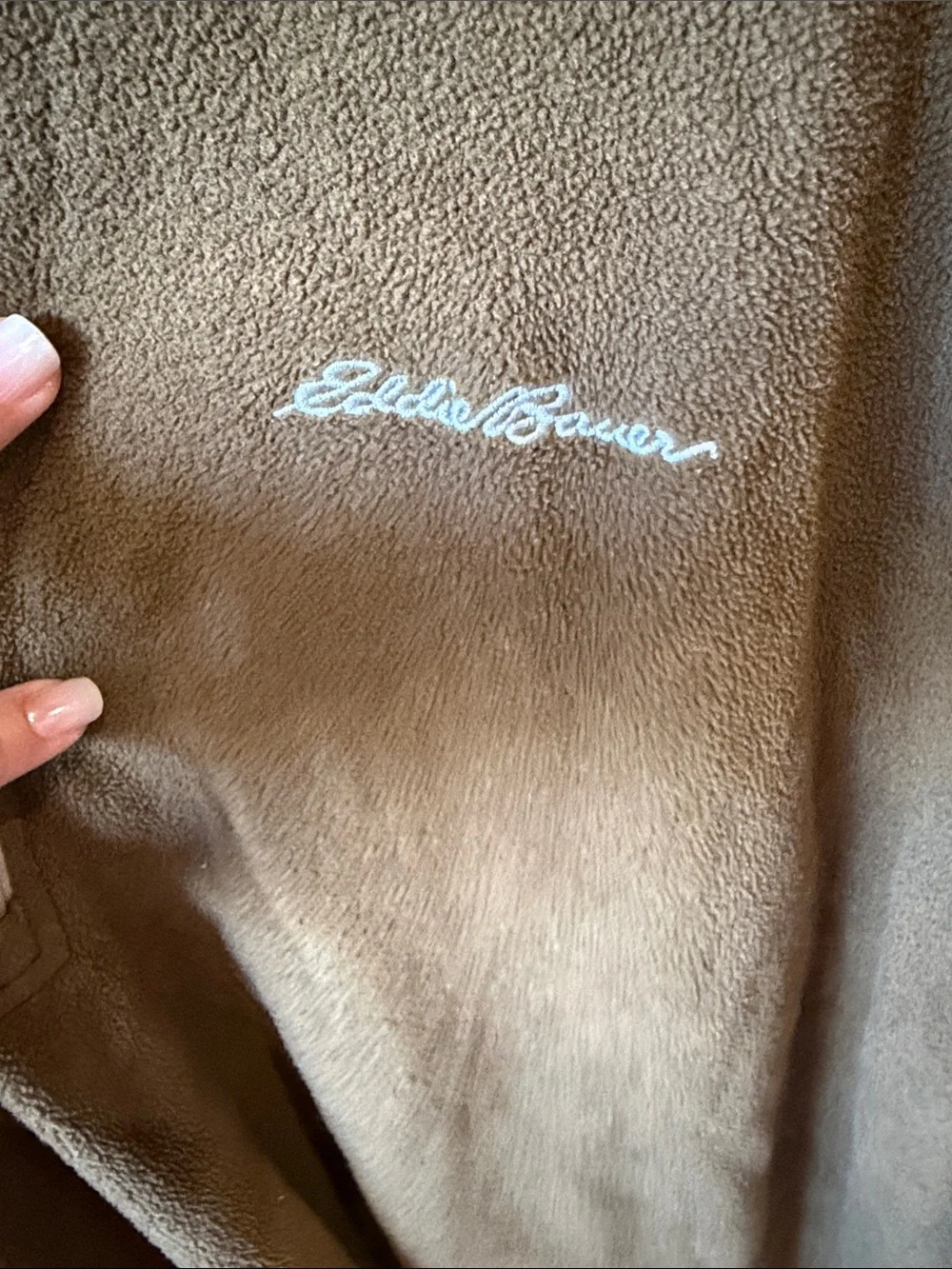 Eddie Bauer Olive Green Half-Zip Fleece Pullover